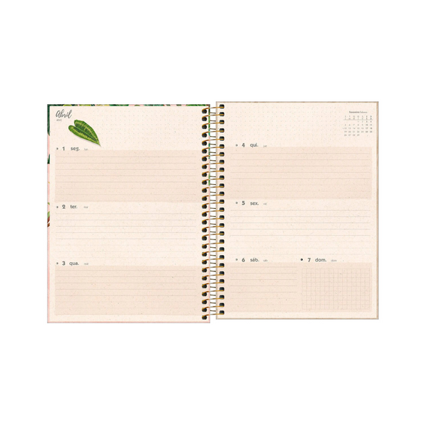 AGENDA DIARIA EN ESPIRAL 2024 PLANNER NATURALI M7