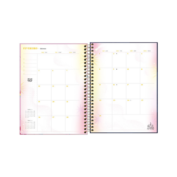 AGENDA DIARIA EN ESPIRAL 2024 PLANNER CAPRICHO M7