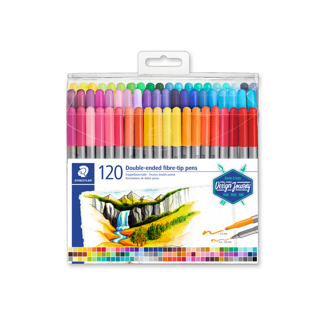 JUEGO FELPAS P/ROTULAR DUO FIBRE TIOR 120/1 BL