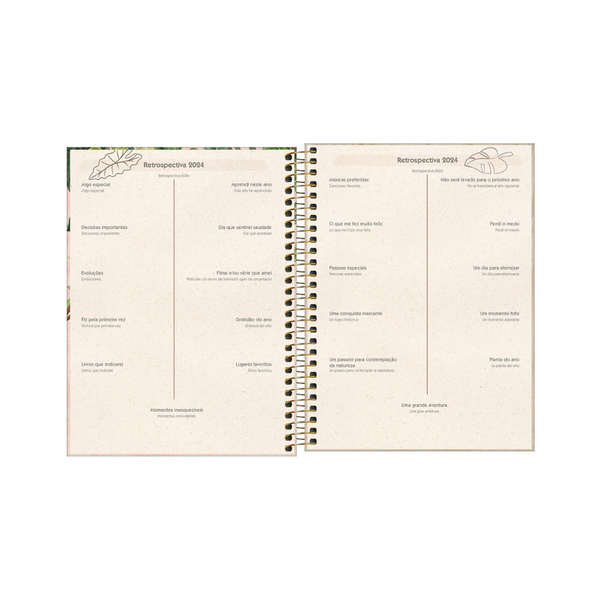 AGENDA DIARIA EN ESPIRAL 2024 PLANNER NATURALI M7