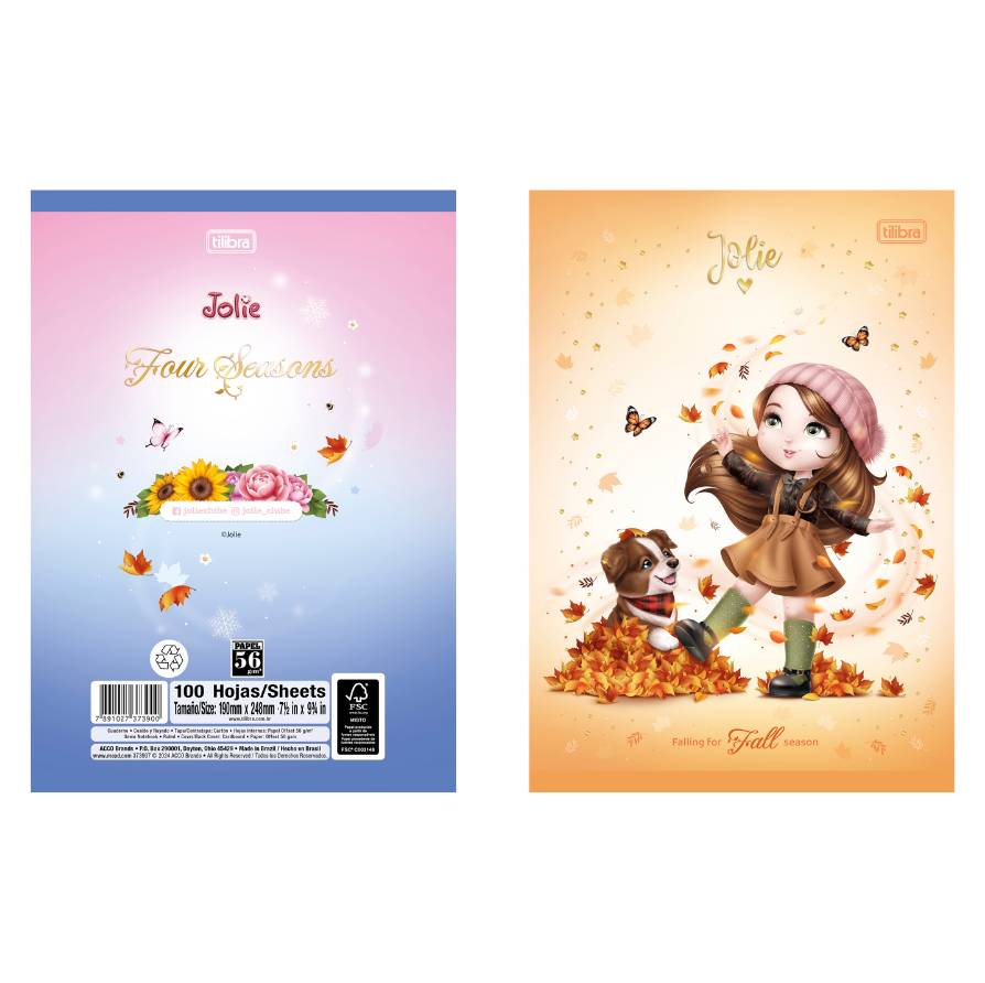 CUADERNO COSIDO 200 PAG. JOLIE