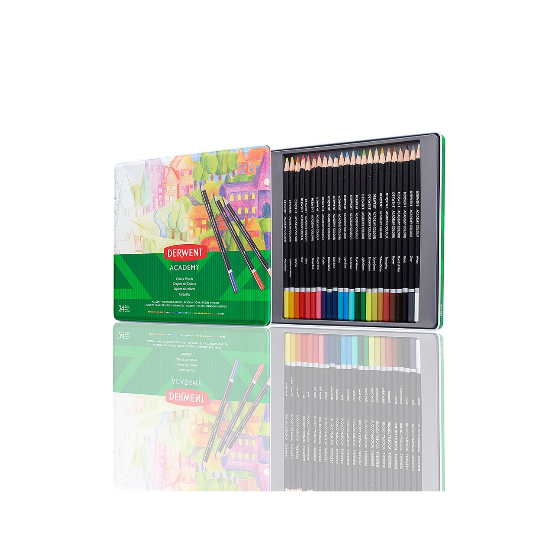 JUEGO LAPICES DE COLORES 24/1 CAJA DE METAL