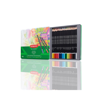 JUEGO LAPICES DE COLORES 24/1 CAJA DE METAL