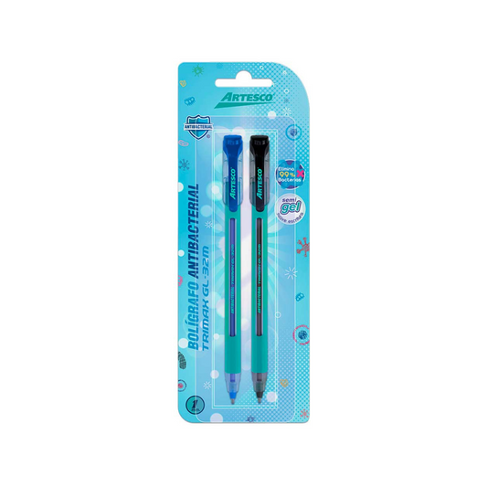 BOLIGRAFOS TRIMAX GEL-32M ANTIBACTERIAL 2/1 Surt. BL.