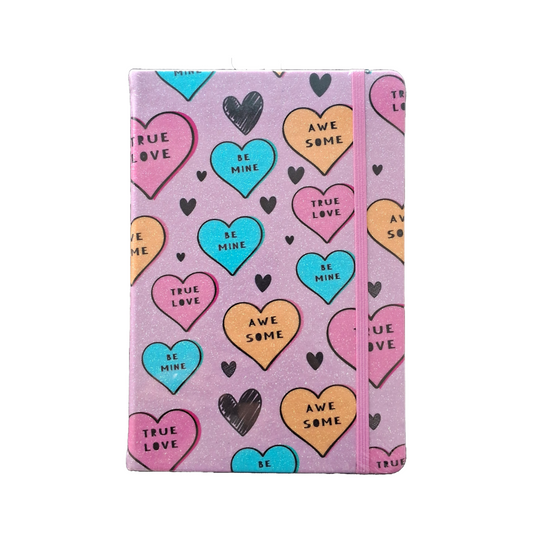 CUADERNO COSIDO C/L A5 CANDY HEARTS