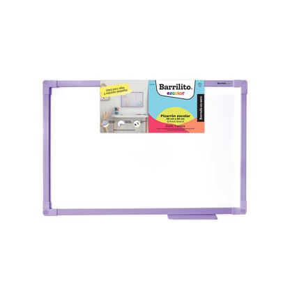 PIZARRAS BLANCAS (40 X 60) BORDE LILA