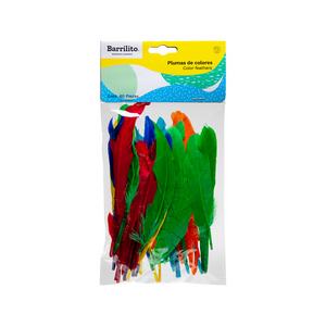 PLUMAS DE COLORES (11-15 cm) 60 plumas