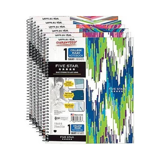 CUADERNOS FIVE STAR 1 DIV