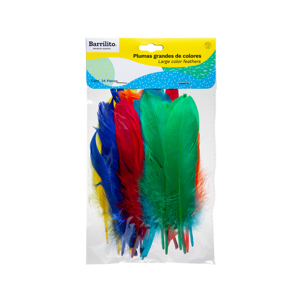 PLUMAS GRANDES DE COLORES (16-23 cm) 24/1 BL