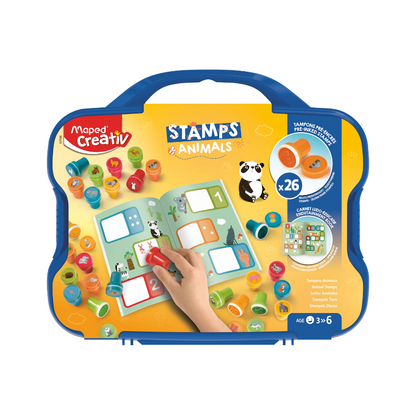 JUEGOS CREATIVOS, 26 SELLOS DE ANIMALES  (3-6)anos