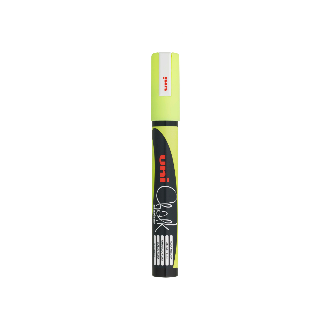 MARCADOR P/PIZARRA BLANCA CHALK (5mm) AMARILLO FLUO