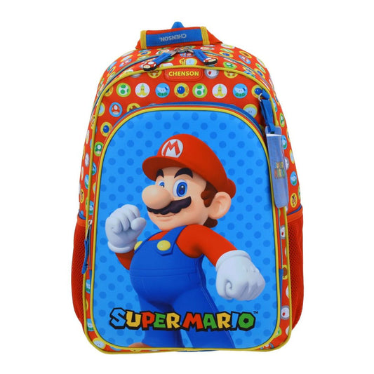 MCHILA GRANDE AZUL MARIO BROS AMENTA XXIV
