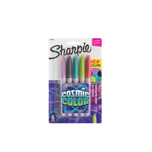 JUEGO DE FELPAS PERMANENTE SHARPIE FINA COSMIC 5/1 BL