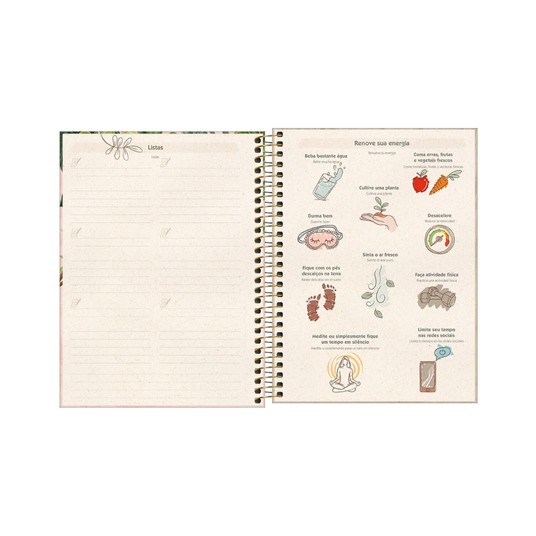 AGENDA DIARIA EN ESPIRAL 2024 PLANNER NATURALI M7