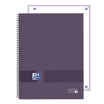 CUADERNO EN ESPIRAL A4  80H 1 DIV. NEGRO OPACO TD