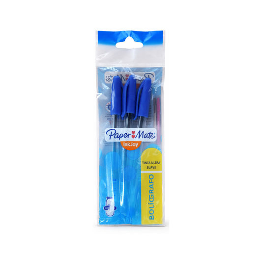 BOLIGRAFOS INKJOY 100  3/1 AZUL BL