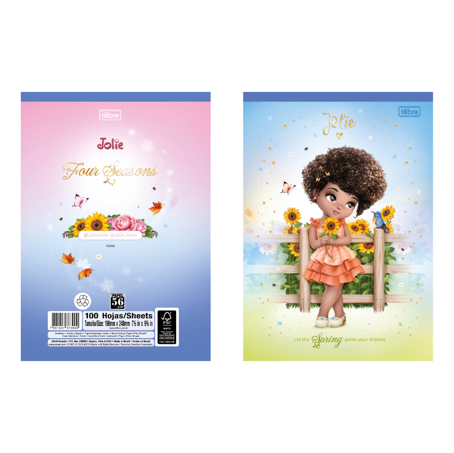 CUADERNO COSIDO 200 PAG. JOLIE