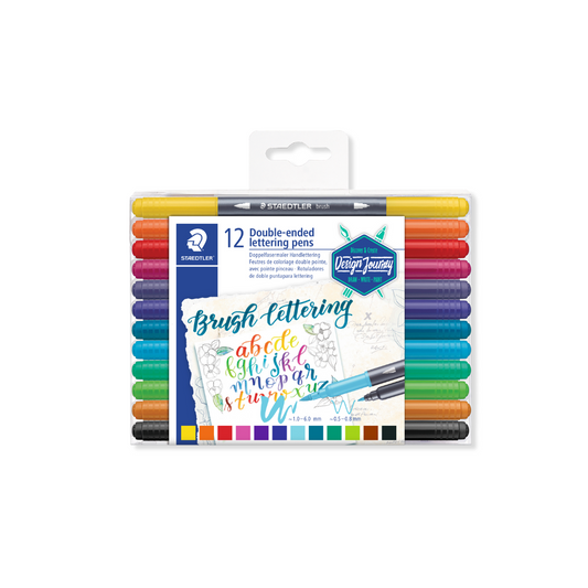 JUEGO FELPAS CALIGRAFICAS P/ROTULAR DUAL BRUSH 12/1 BL