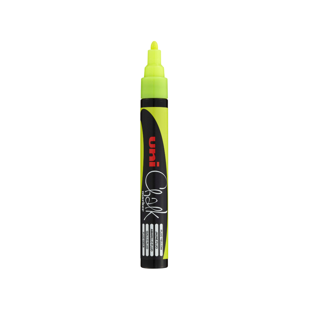 MARCADOR P/PIZARRA BLANCA CHALK (5mm) AMARILLO FLUO