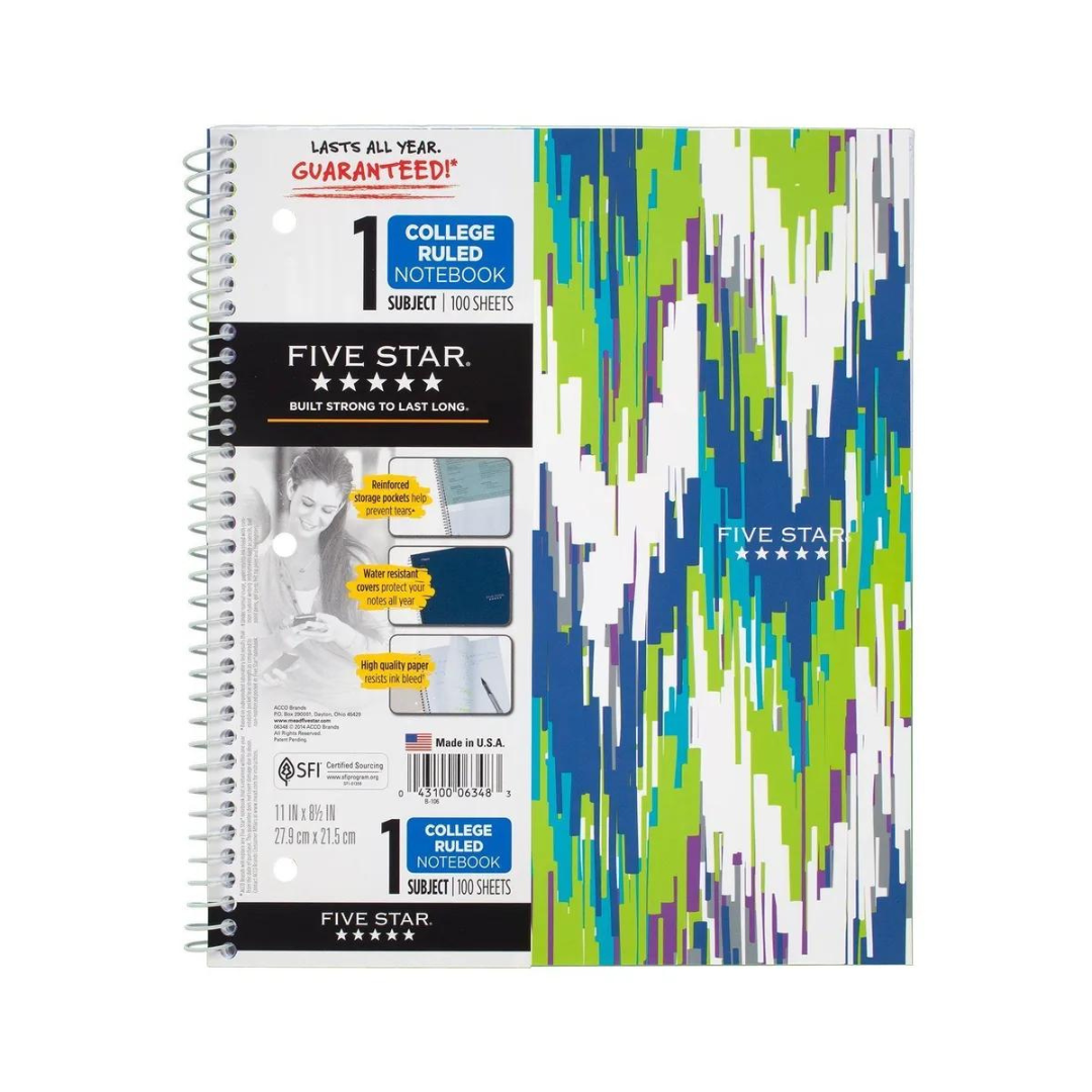 CUADERNOS FIVE STAR 1 DIV