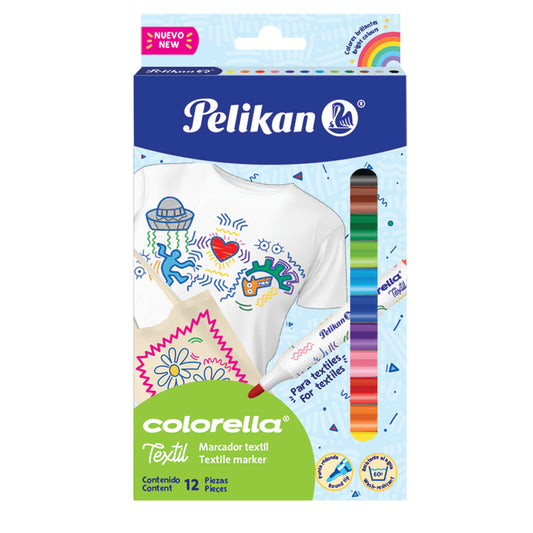 JUEGO DE MARCADOR COLORELLA TEXTIL 12/1  BLISTER