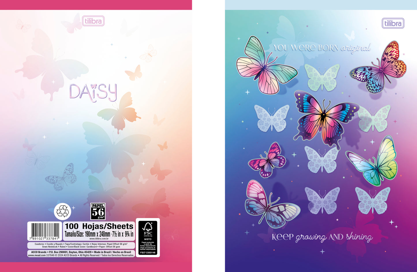 CUADERNO COSIDO 200 PAG. DAISY