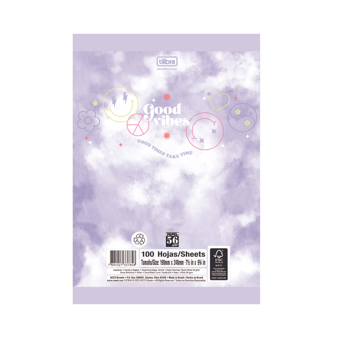 CUADERNO COSIDO GOOD VIBES 200F