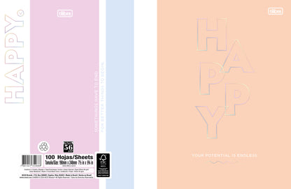 CUADERNO COSIDO 200 PAG. COST CF HAPPY
