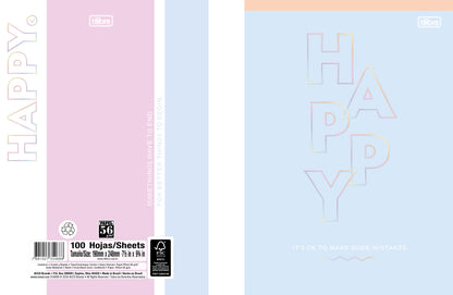 CUADERNO COSIDO 200 PAG. COST CF HAPPY