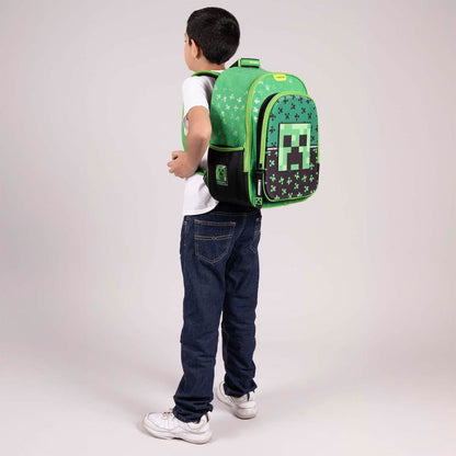 MOCHILA GRANDE VERDE MINECRAFT DUPPER XXIV