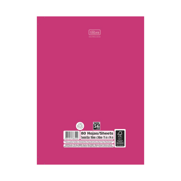 CUADERNO COSIDO 160H NEON LAB EN BLANCO TD