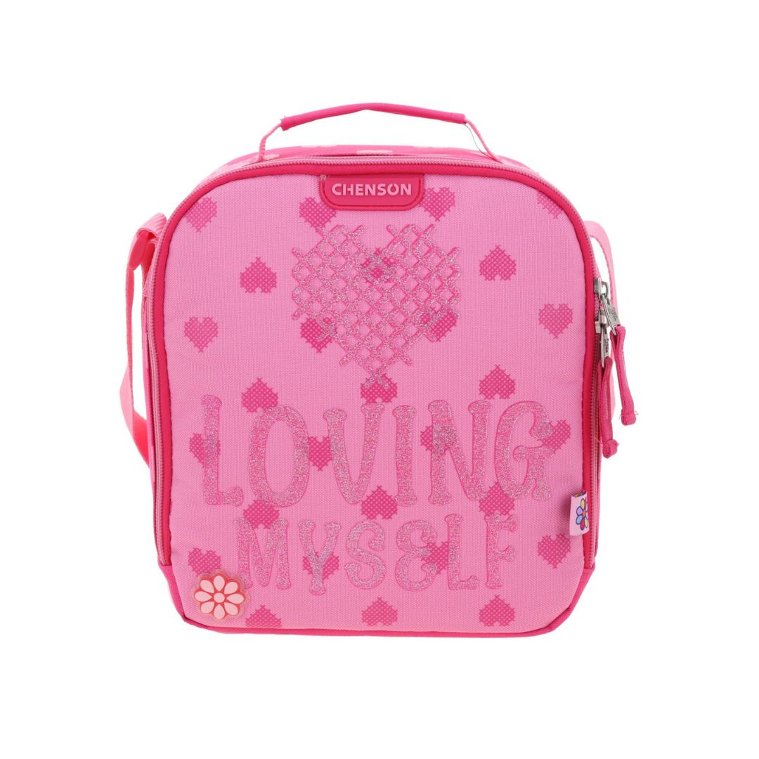KIT MOCHILA C/RUEDAS+LONCHERA+LAPICERA+MORRAL  ROSA XXIV