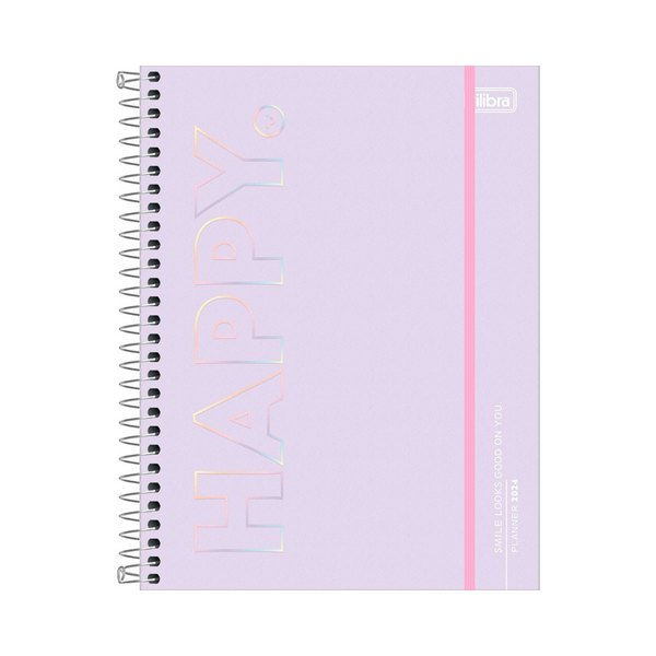 AGENDA DIARIA EN ESPIRAL 2024 PLANNER HAPPY M7