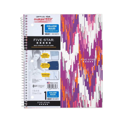 CUADERNOS FIVE STAR 1 DIV
