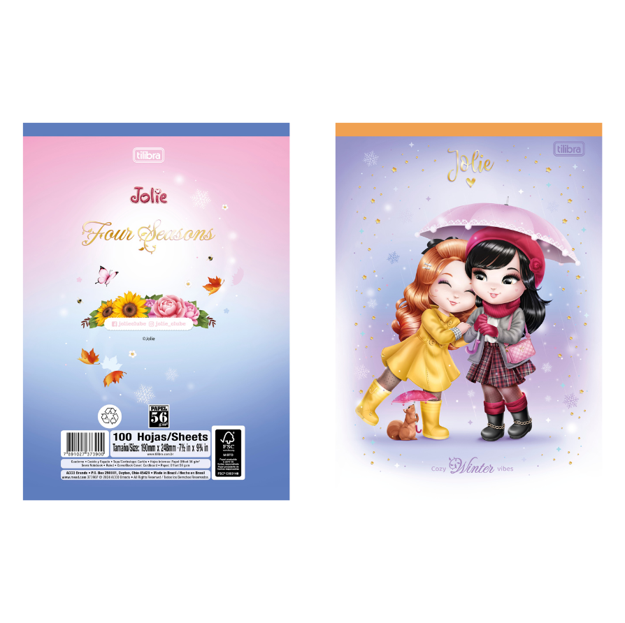 CUADERNO COSIDO 200 PAG. JOLIE