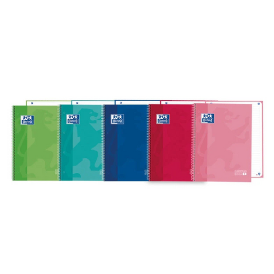 CUADERNO EN ESPIRAL A4  80H 1 DIV. COLORES VIVOS SURTIDOS TD