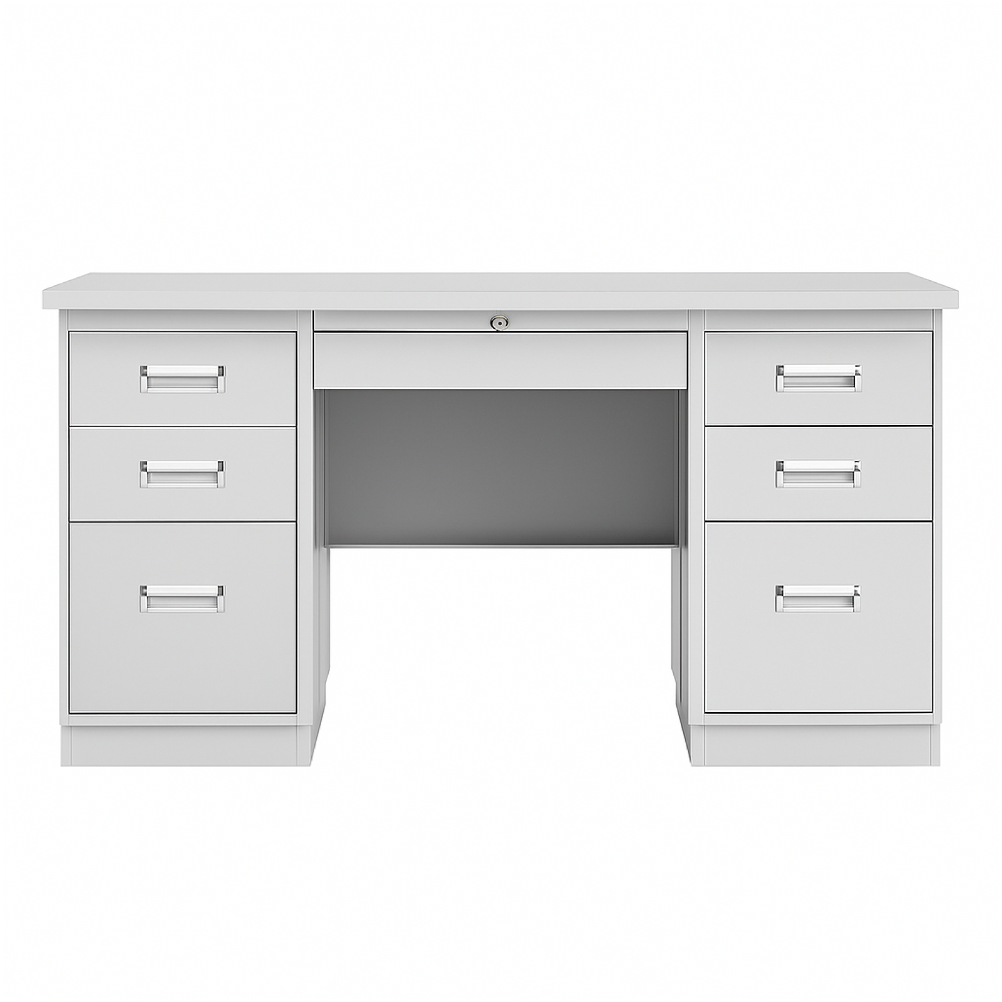 ESCRITORIO FAMILIA VAL (28x63) C/7 GAV. C/LLAVE GRIS