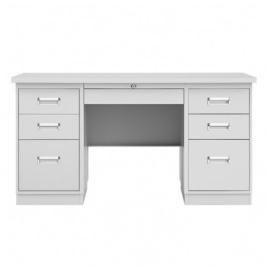 ESCRITORIO FAMILIA VAL (28x63) C/7 GAV. C/LLAVE GRIS