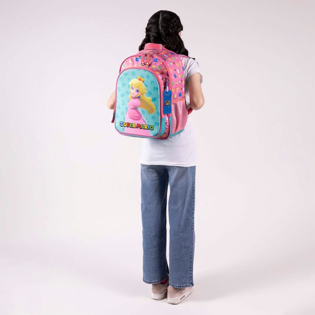 MOCHILA GRANDE ROSA MARIO BROS SHAW XXIV
