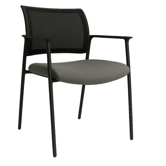 SILLA P/VISITANTE DE METAL C/B TAPIZADA GRIS UNIDAD 1