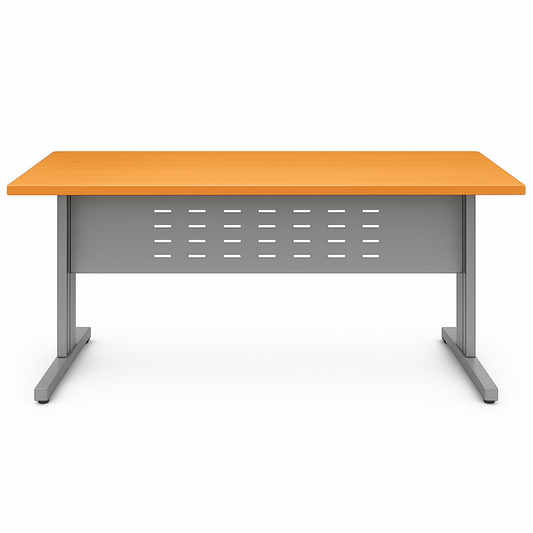 ESCRITORIO MILD (29X63X27) BASE PLATA C/T.HAYA