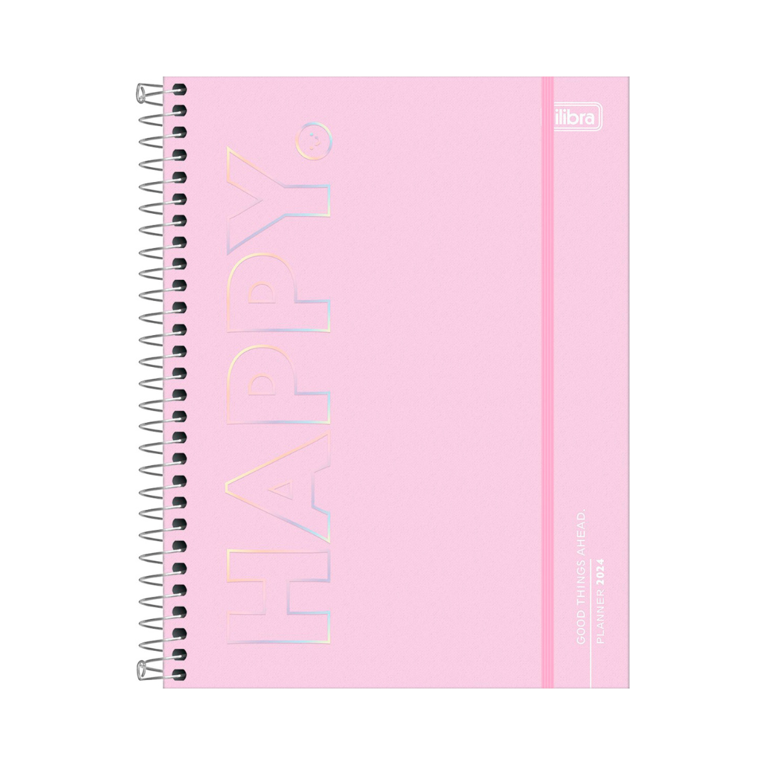 AGENDA DIARIA EN ESPIRAL 2024 PLANNER HAPPY M7