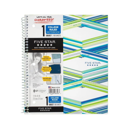 CUADERNOS FIVE STAR 1 DIV
