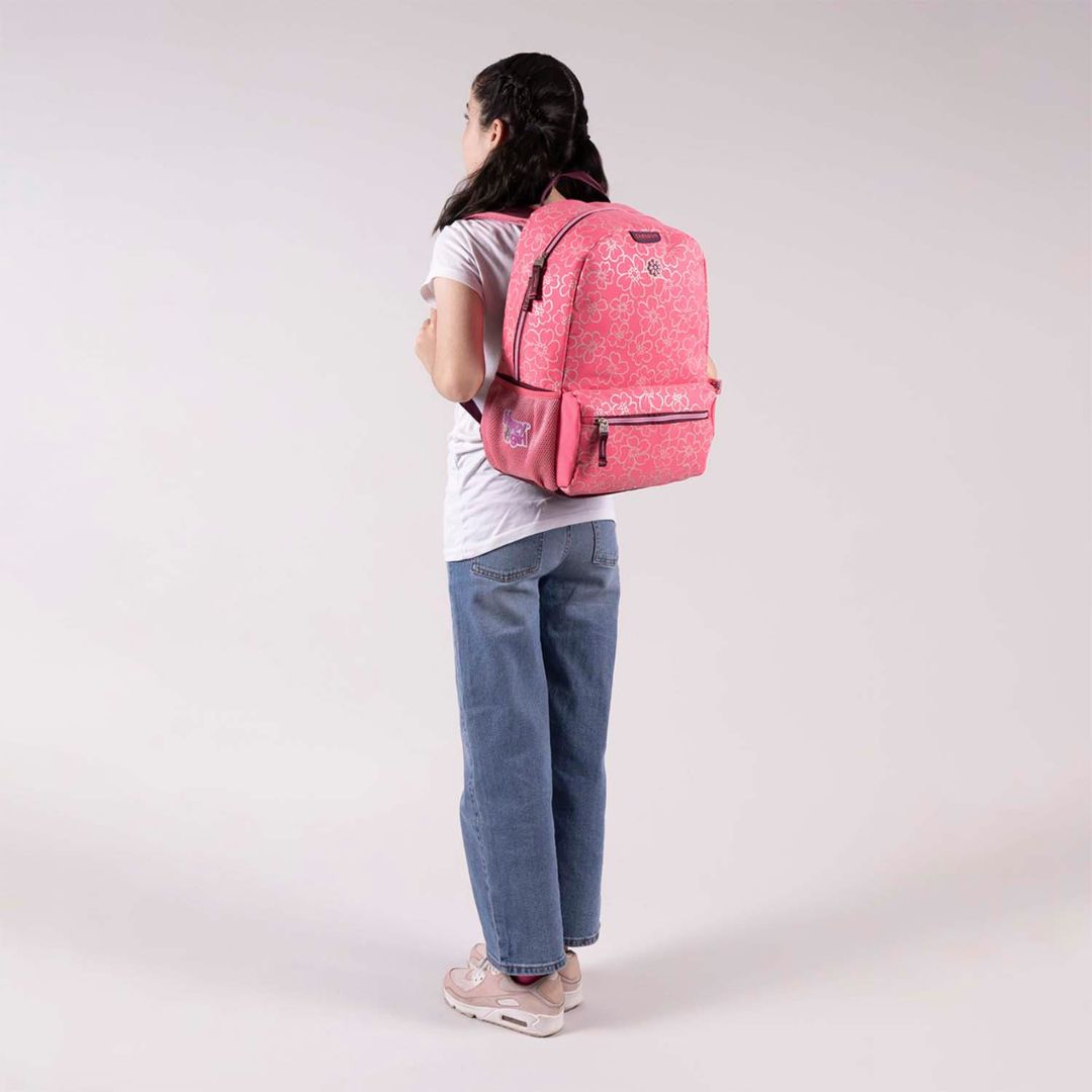 MOCHILA GRANDE ROSA HAPPY GIRL MAGOL XXIV