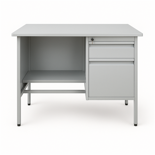 ESCRITORIO C/2 GAV. (29X40X27) BASE GRIS C/TOPE HAYA