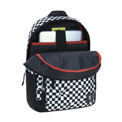 MOCHILAS CHENSON GRANDE 1818 CHECK NEGRO XXIII