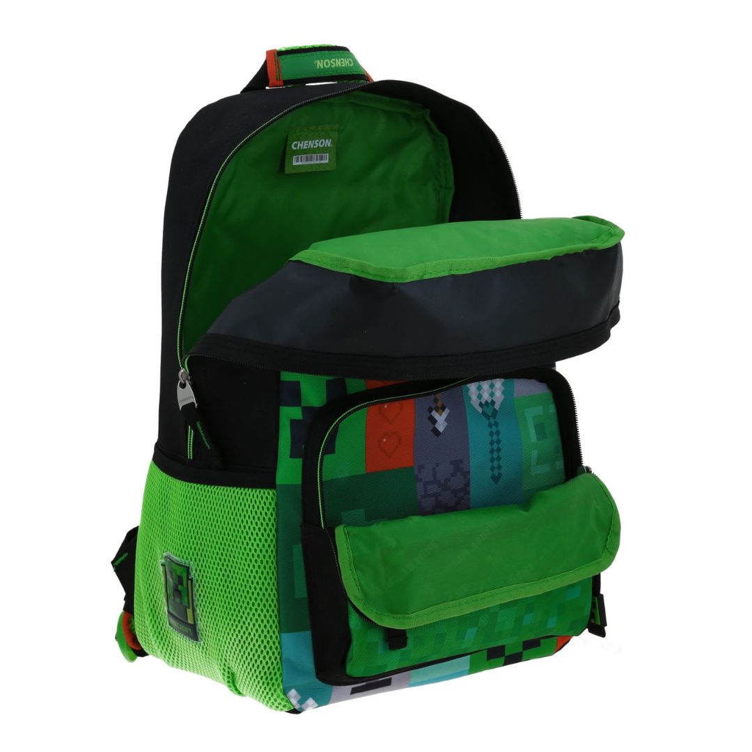 MOCHILA GRANDE NEGRO MINECRAFT TILES XXIV