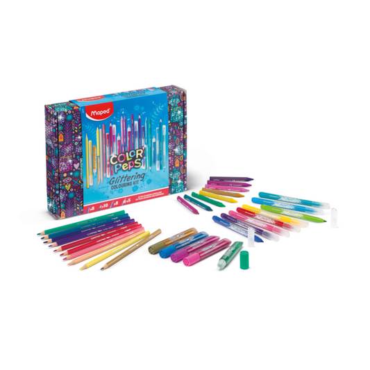 JUEGO LAPICES DE COLORES COLORPEPS GLITTER 31/1