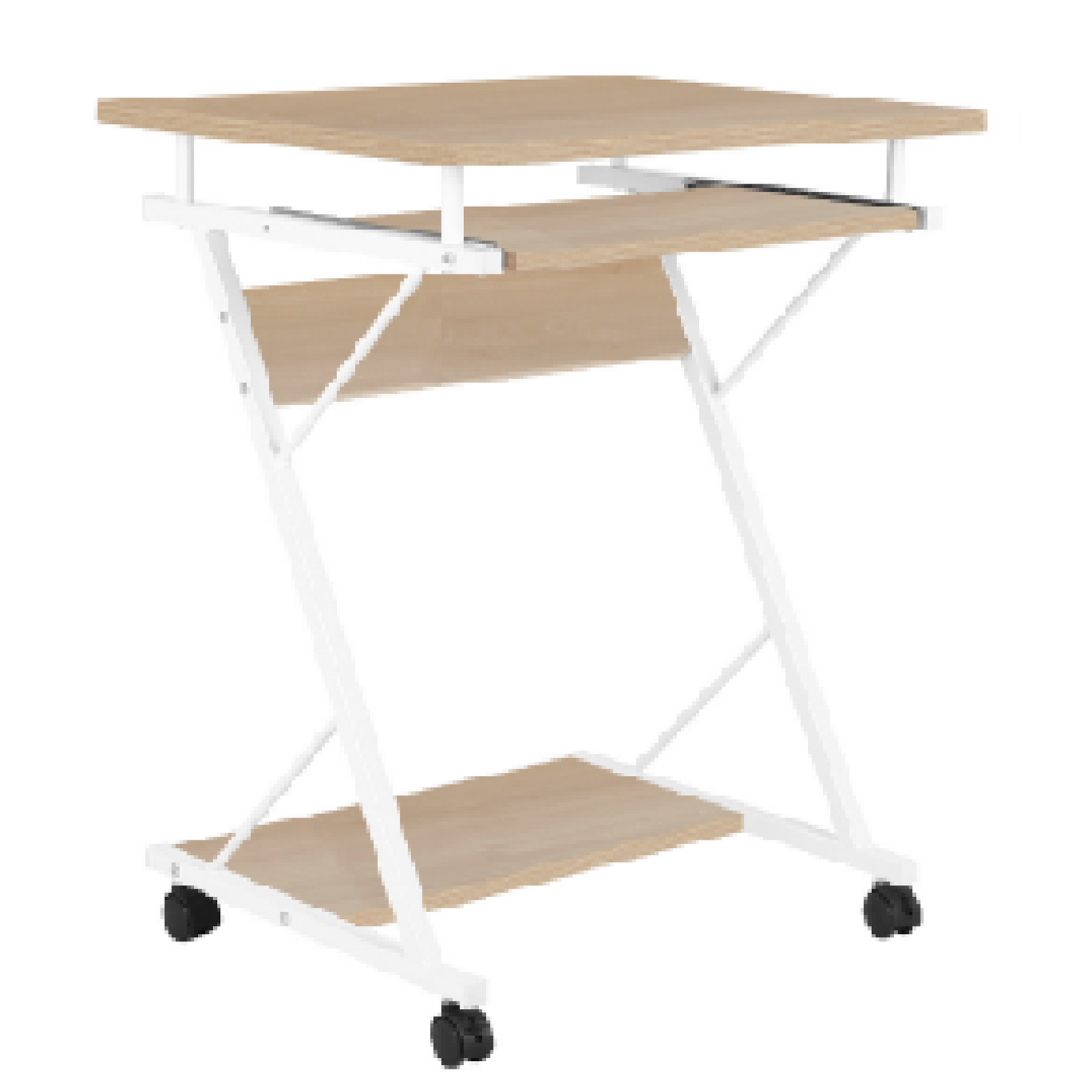 ESCRITORIO P/COMPUTADORA C/PORTATECLADO M37 CREMA