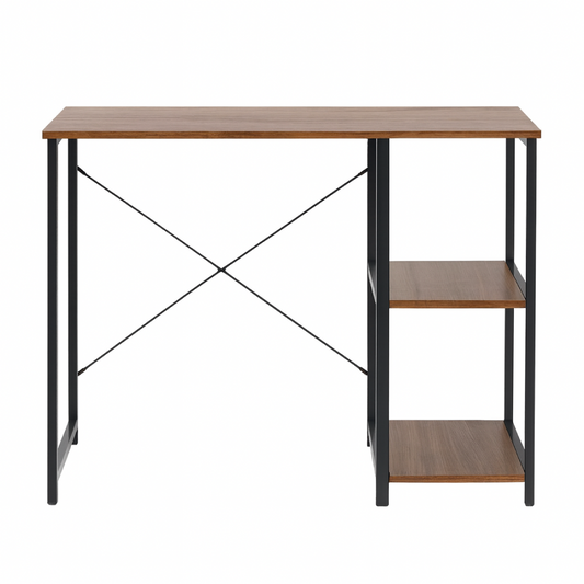 ESCRITORIO P/COMPUTADORA C/2 ESTANTES FIOR MARRON M26